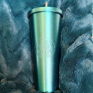 Starbucks Metallic Steel Teal Tumbler